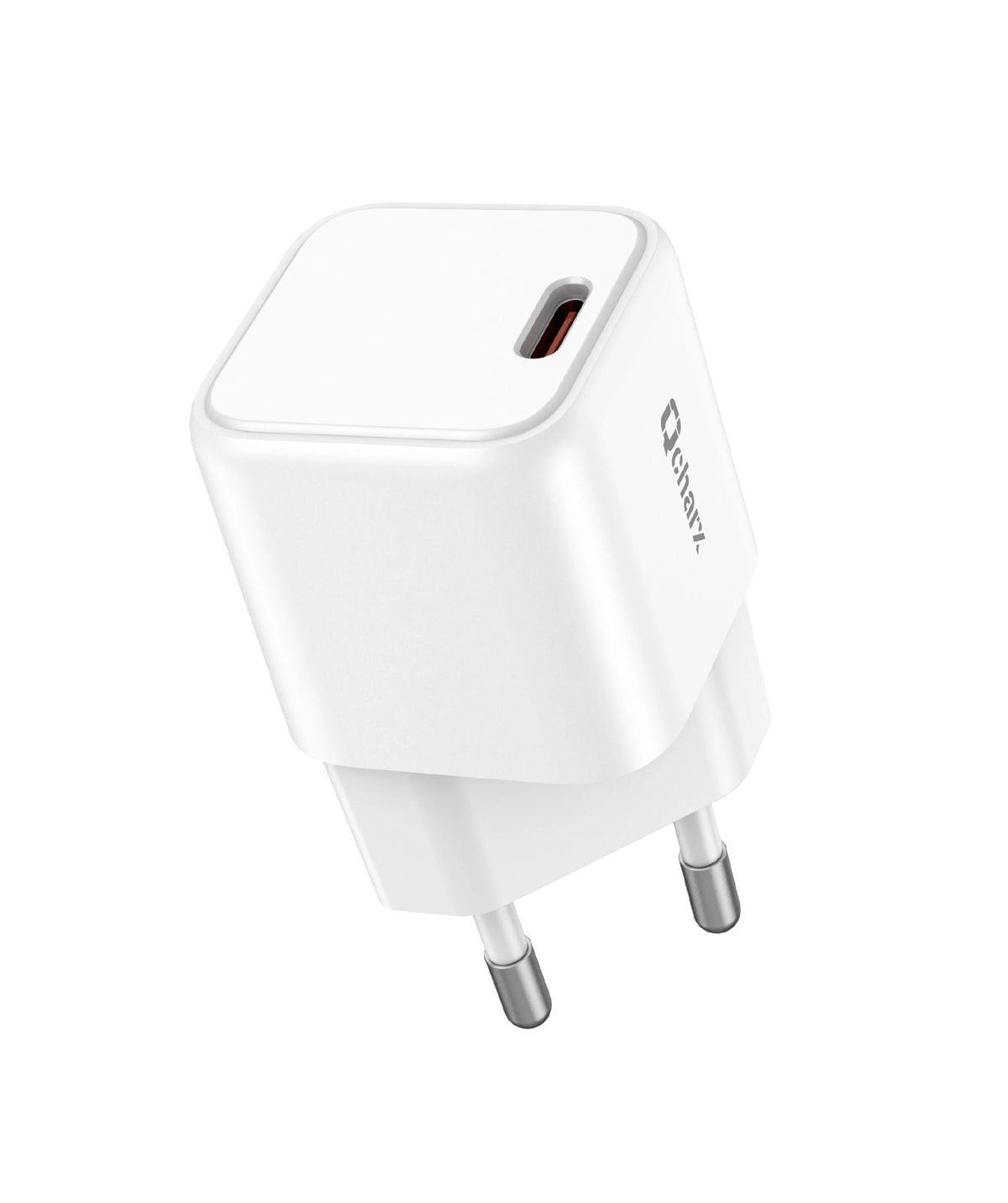 Qcharx Hera Carregador Mini 20W 3A Mini 1 porta USB-C branco Adaptado a réguas de tomadas