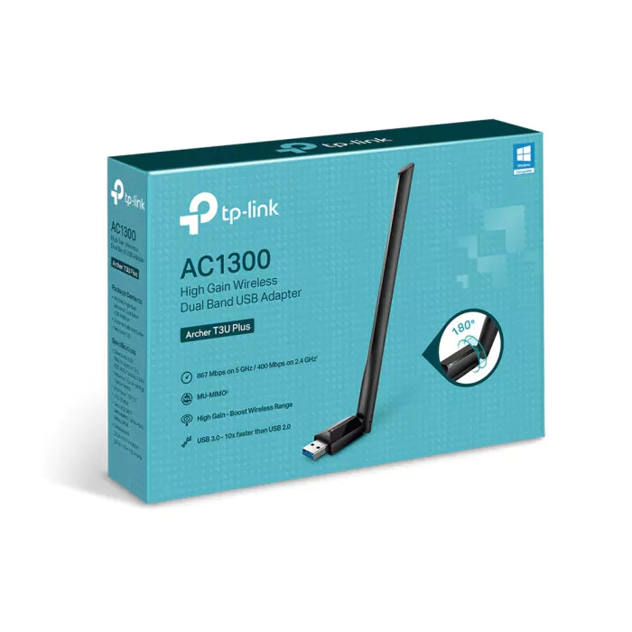 Adaptador USB Wireless TP-Link Mu-Mimo AC1300 Archer T3U Plus