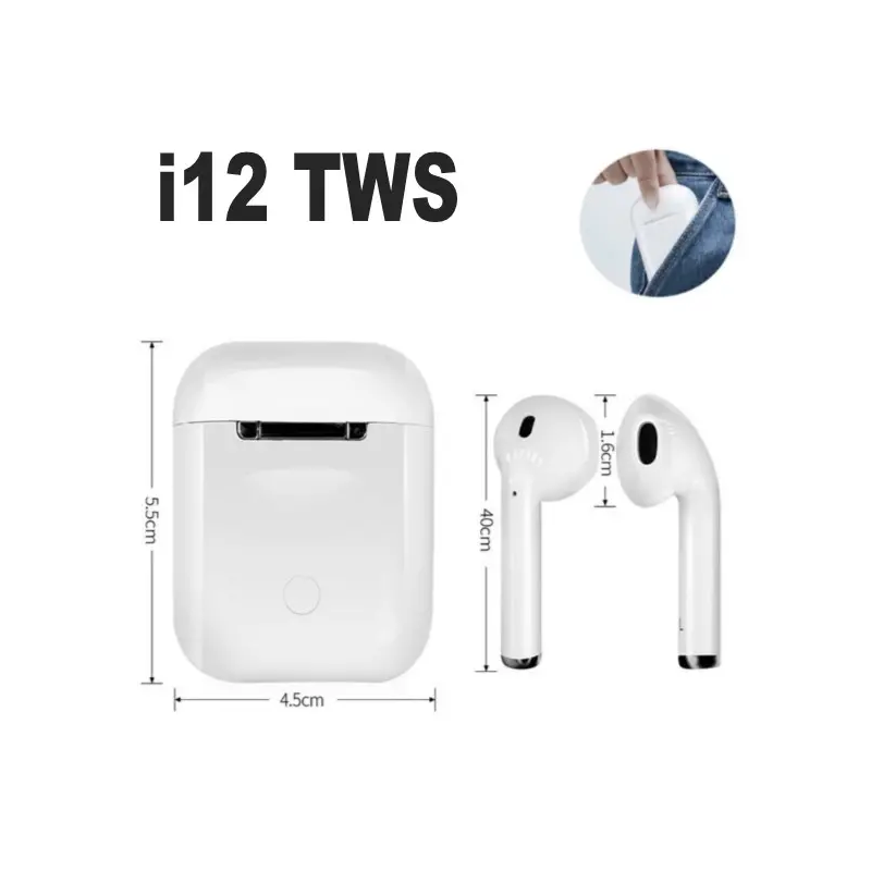 Auriculares Bluetooth i12 TWS