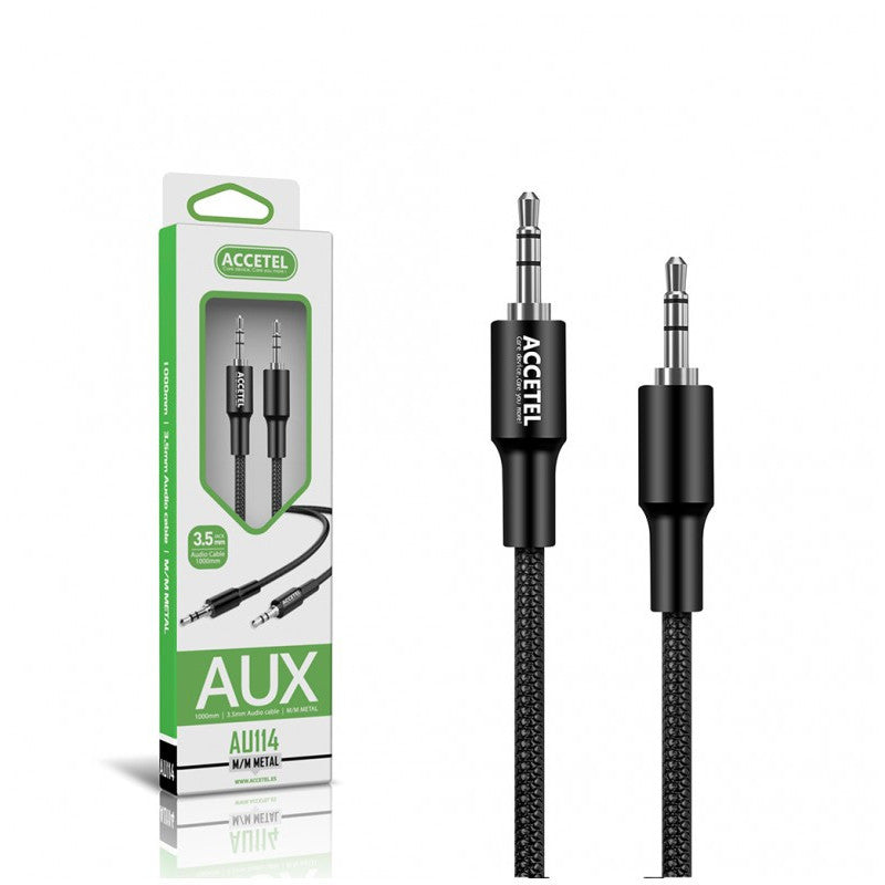 Cabo Áudio Jack Accetel 3.5mm – 1M (Preto)