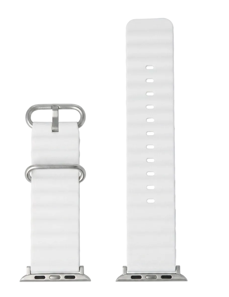 Bracelete de Silicone Apple Watch 42/44/45mm Branca