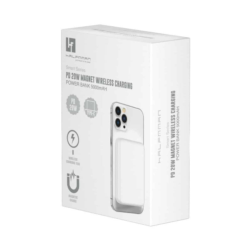 PowerBank Halfmman Magsafe PD 20W Branca