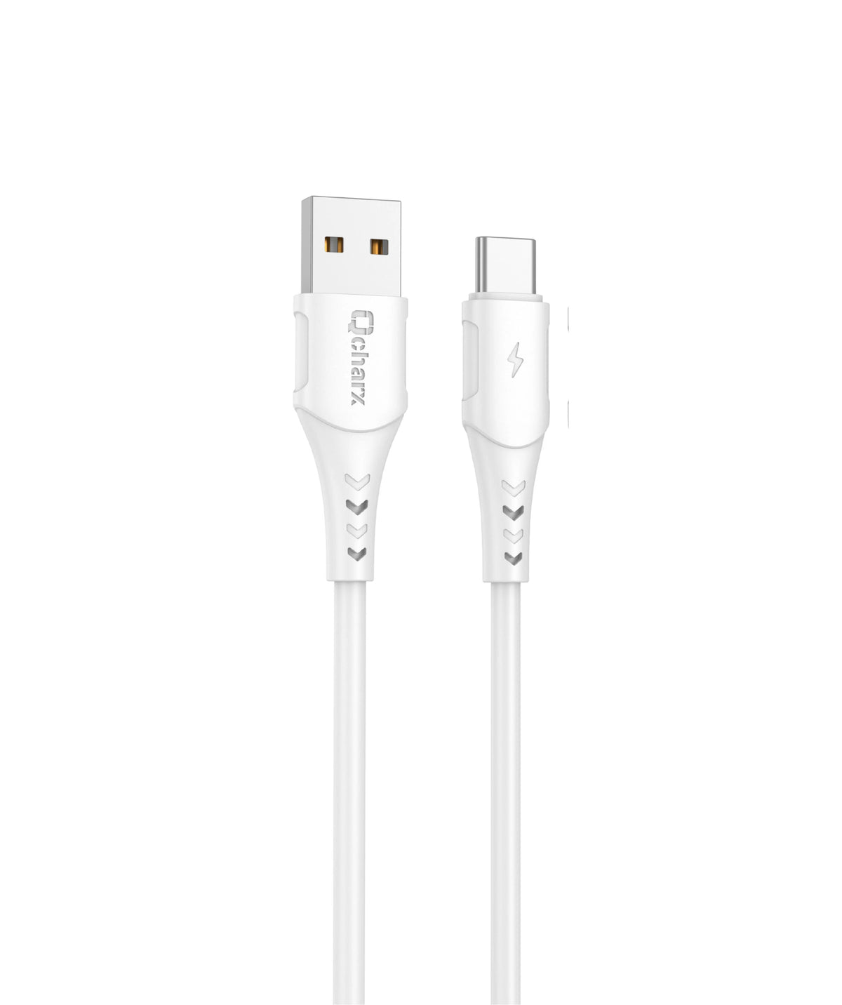 Qcharx Athens Cabo USB para USB-C 3A 18W (1 m) PVC branco
