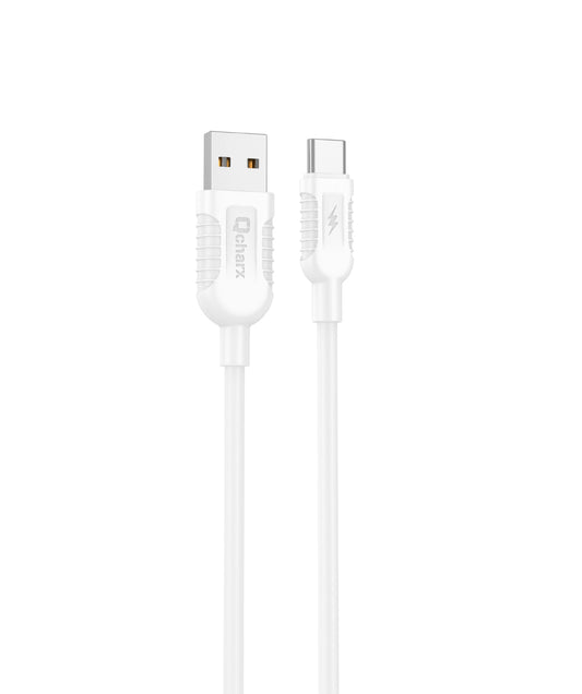 Qcharx Lisbon Cabo USB para USB-C 3A (1 m) PVC branco