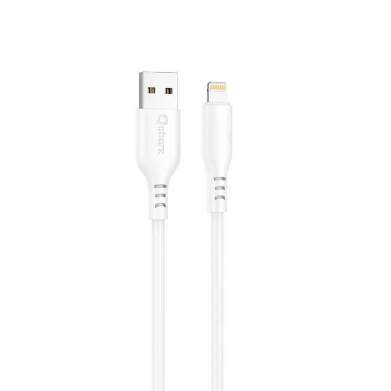 Qcharx Tokyo Cabo USB para Lightning 3A (1 m) silicone branco toque Suave
