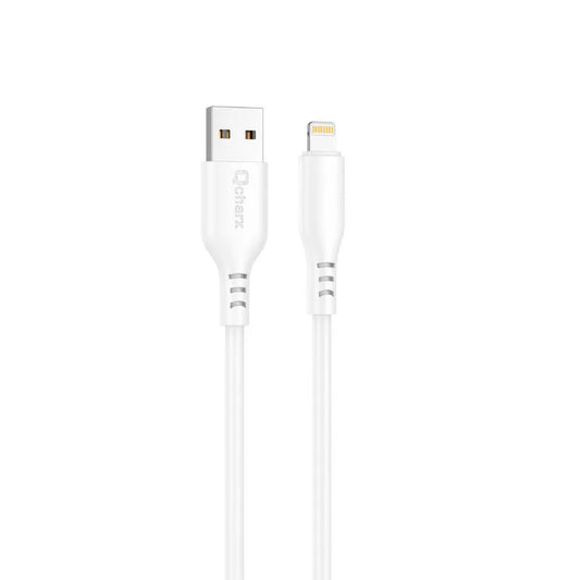 Qcharx Tokyo Cabo USB para Lightning 3A (1 m) silicone branco toque Suave
