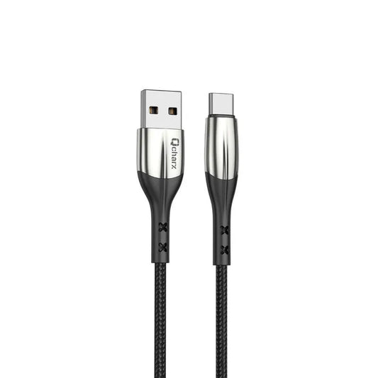 Qcharx Toronto Cabo USB para USB-C 3A (1 m) Zinc preto Revestimento suave