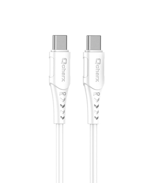 Qcharx Sofia Cabo USB-C para USB-C 3A 60W (1 m) PVC branco
