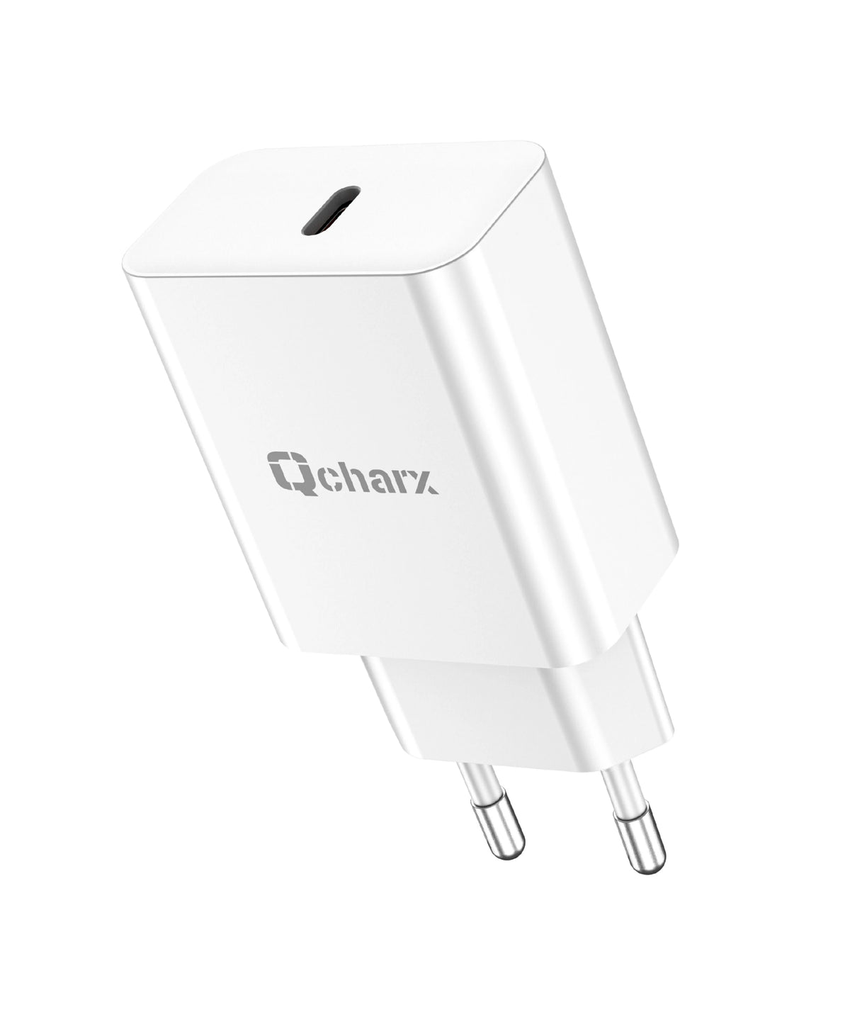 Qcharx Chronos Carregador 20W 3A 1 porta USB-C PD branco