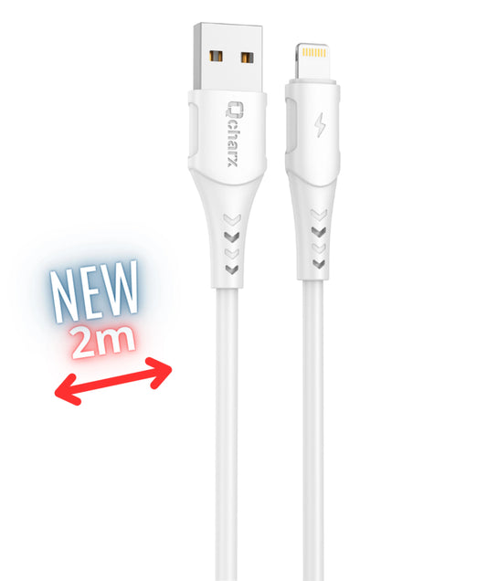 Qcharx Athens Cabo USB para Lightning 3A 18W (2 m) PVC branco