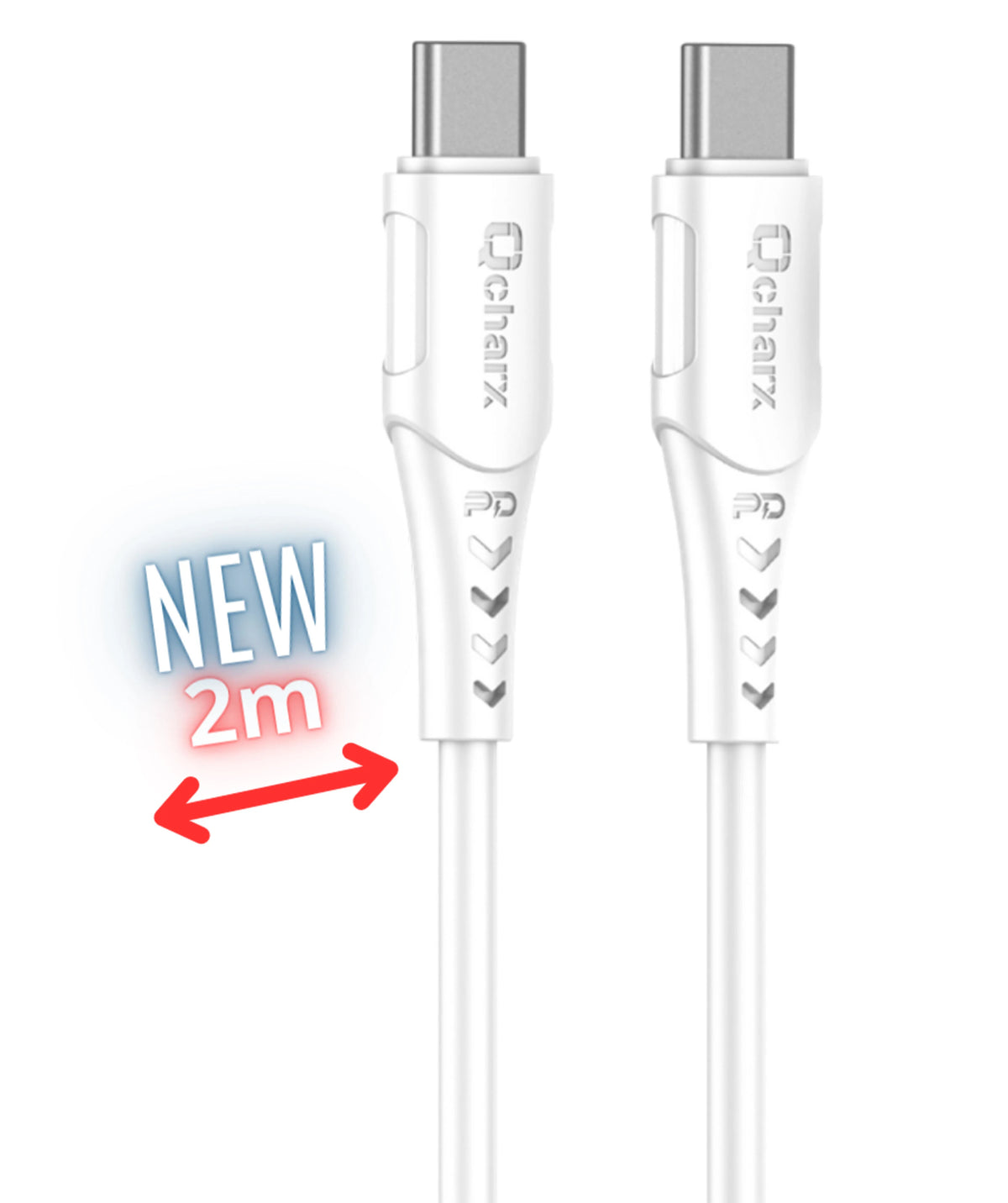 Qcharx Sofia Cabo USB-C para USB-C 3A 60W (2 m) PVC branco