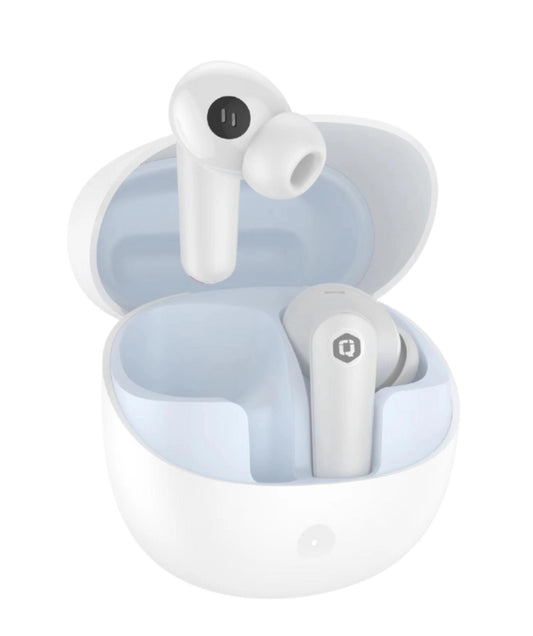 Qcharx Sound Auriculares TWS Bluetooth 5.3 brancos Áudio