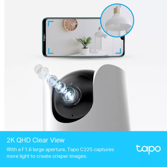 Câmara TP-Link Tapo C225 Pan/Tilt AI 2K Security Wi-Fi