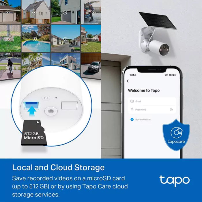 Câmara Segurança Inteligente TP-Link Tapo TC82 Wi-Fi Exterior Com Bateria + Painel Solar
