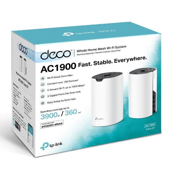 Sistema Mesh TP-Link Deco S7 AC1900 Dual-Band WiFi 5 Gigabit Pack-2