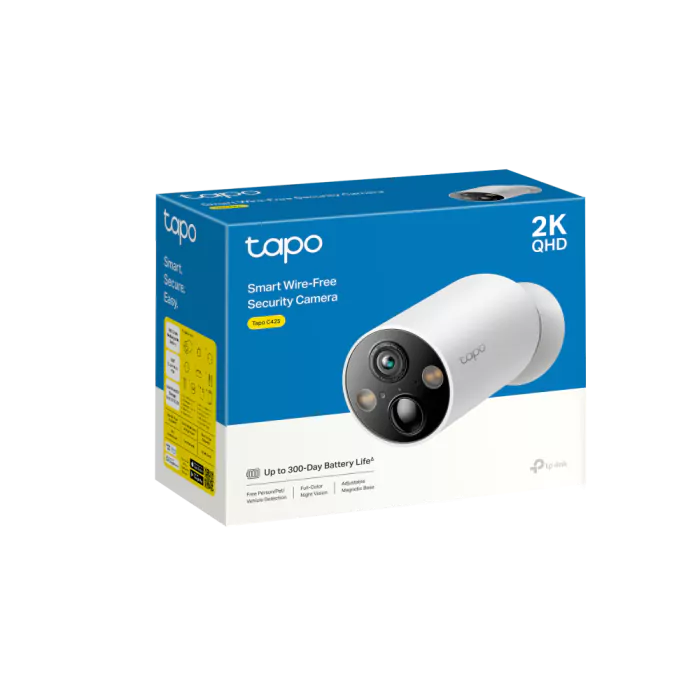 Câmara Segurança Inteligente TP-Link Tapo C425 Wi-Fi Interior/Exterior com Suporte Magnético