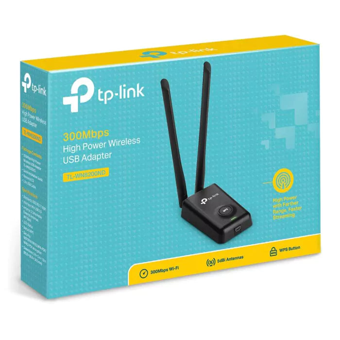 Adaptador TP-Link USB Wireless N Alta Potência 300Mbps TL-WN8200ND