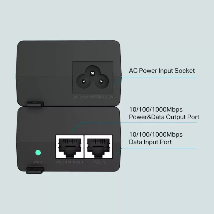 Adaptador TP-Link Gigabit PoE Injector TL-POE160s 30w