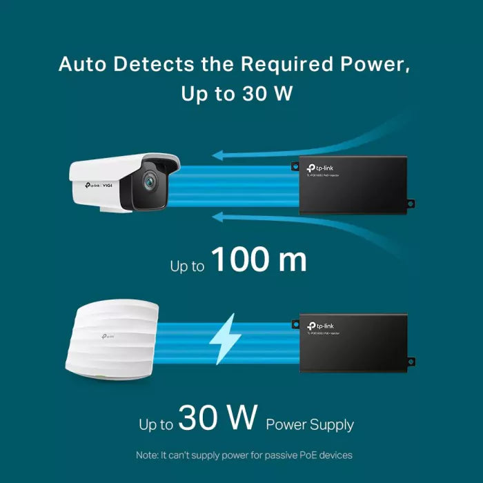 Adaptador TP-Link Gigabit PoE Injector TL-POE160s 30w