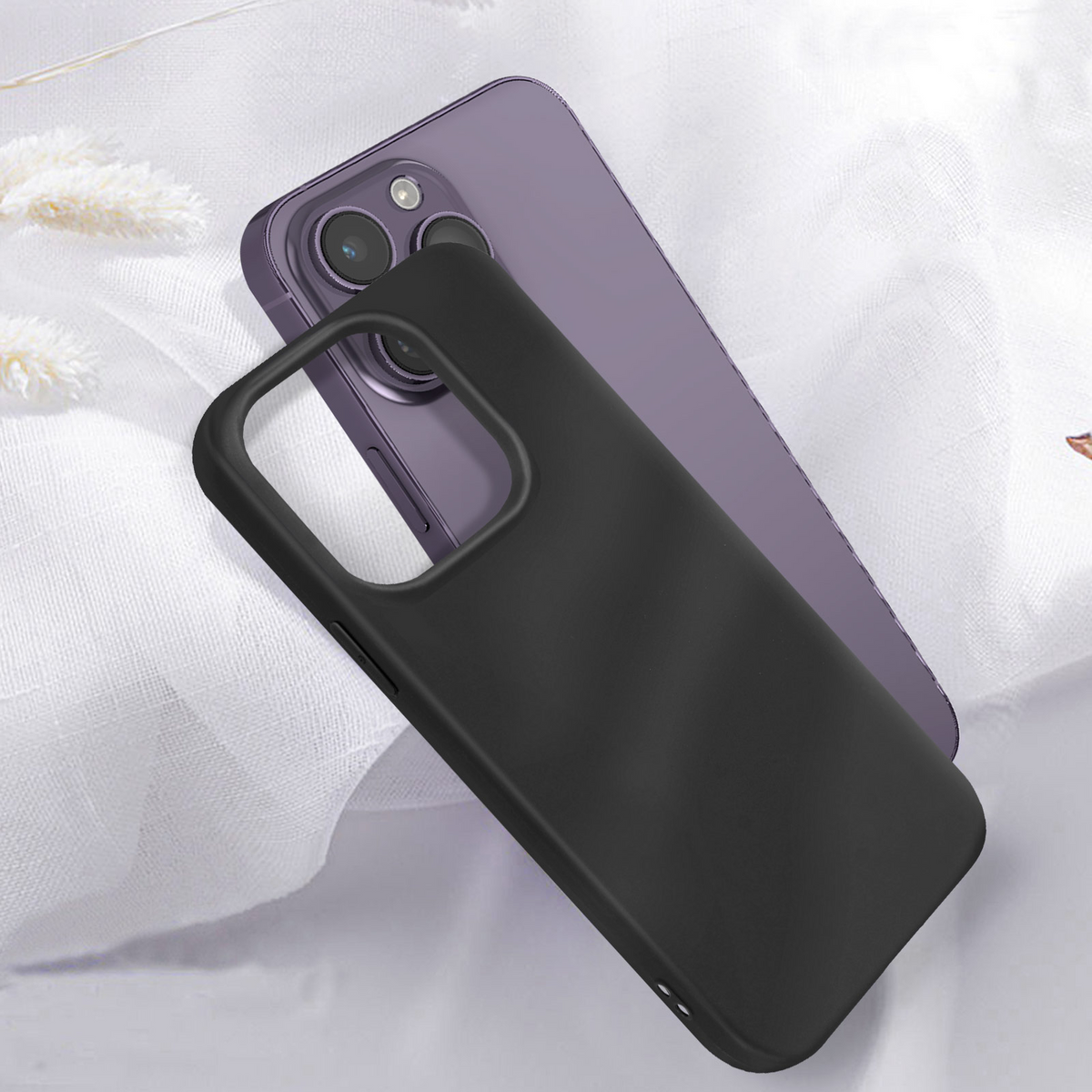 Capa iPhone 14 Pro Silicone Preto