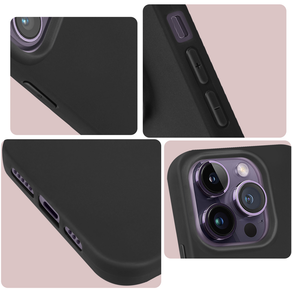 Capa iPhone 14 Pro Silicone Preto