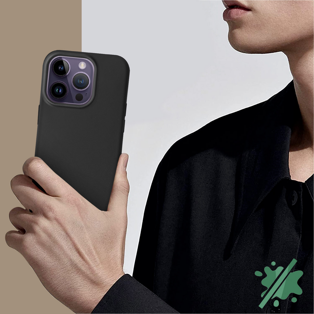 Capa iPhone 14 Pro Silicone Preto