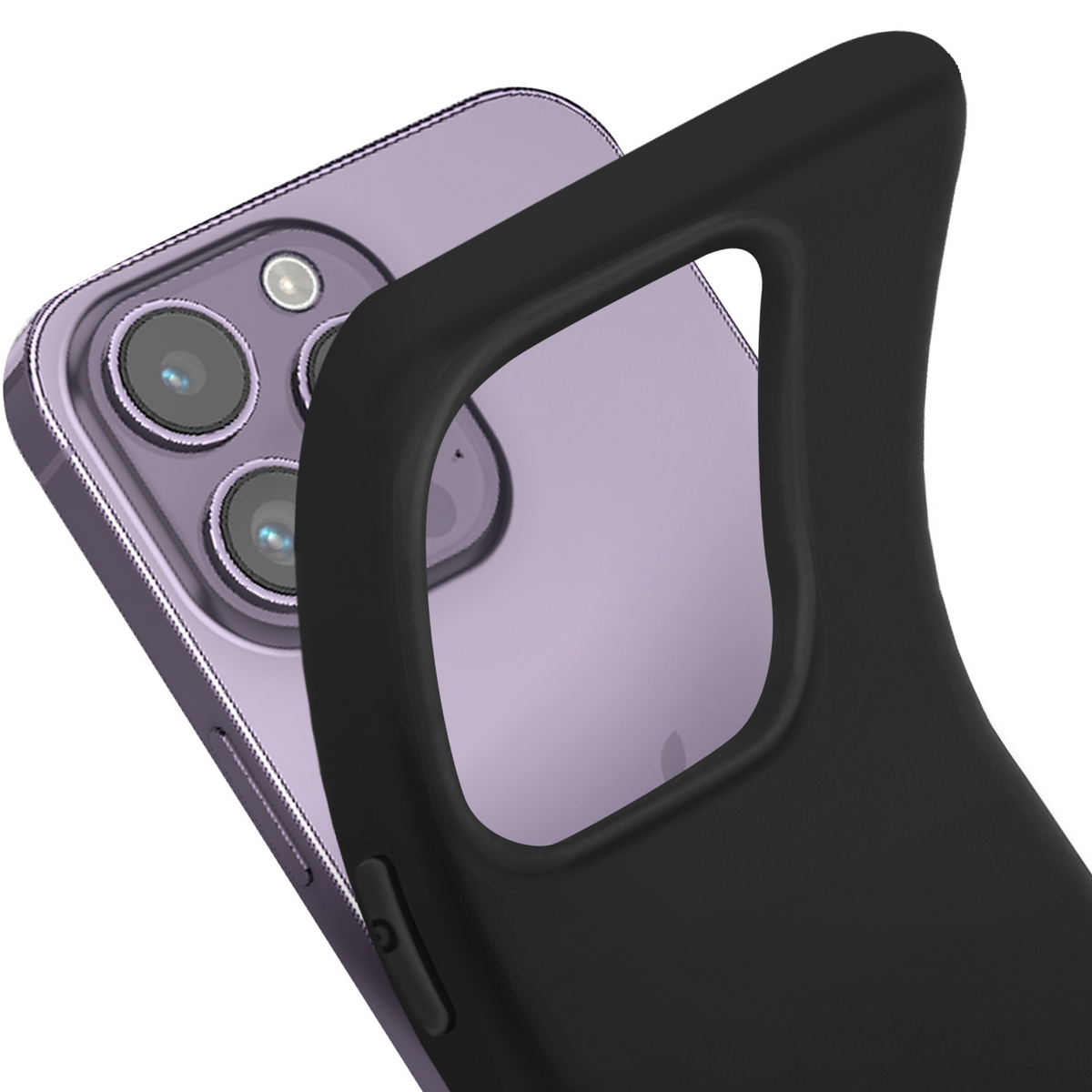 Capa iPhone 14 Pro Silicone Preto