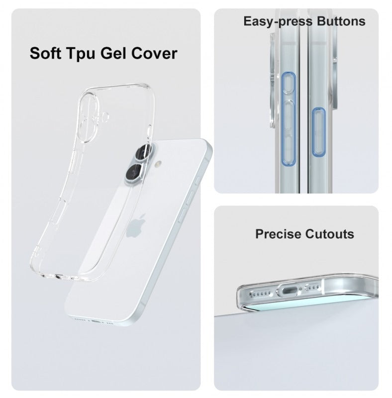 Capa iPhone 16 Plus Silicone Transparente