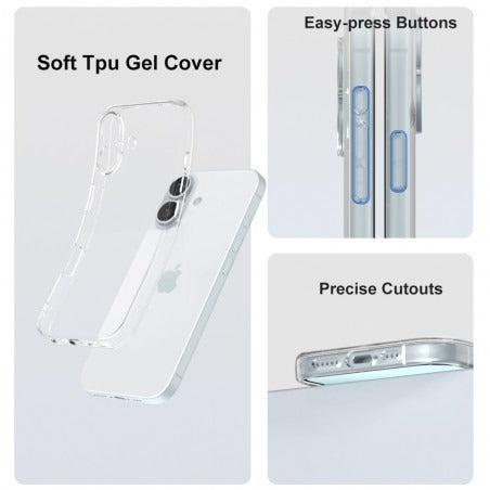 Capa iPhone 16 Silicone Transparente