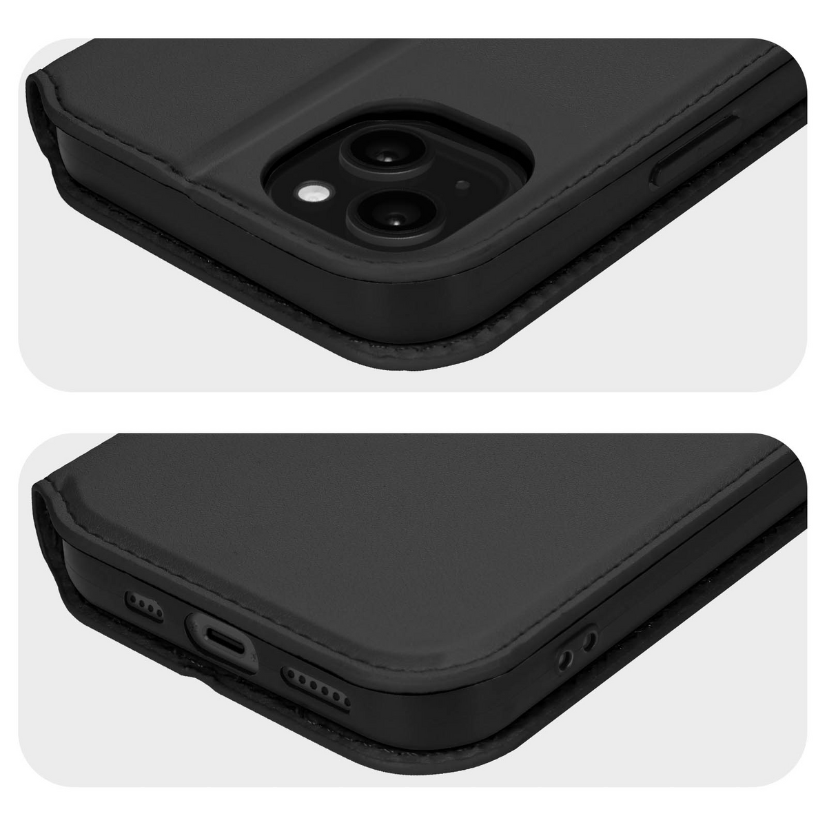 Capa iPhone 15 Flipcover Preta