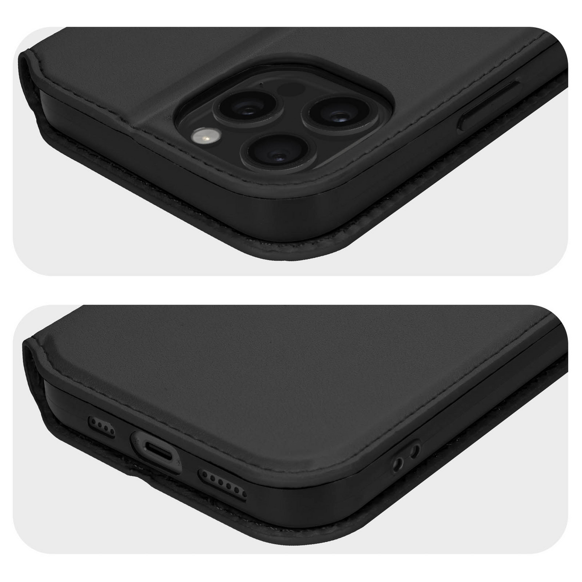 Capa iPhone 15 Pro Max Flipcover Preta