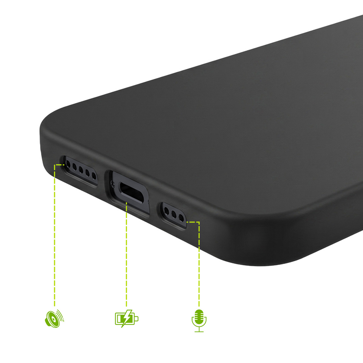Capa iPhone 14 Plus Silicone Preto