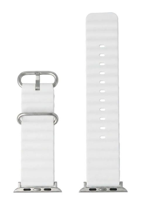 Bracelete de Silicone Apple Watch 42/44/45mm Branca