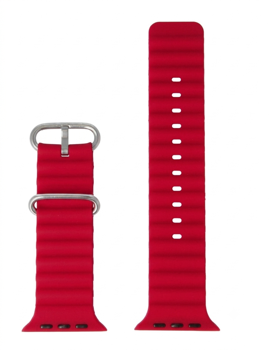 Bracelete de Silicone Apple Watch 42/44/45mm Vermelha
