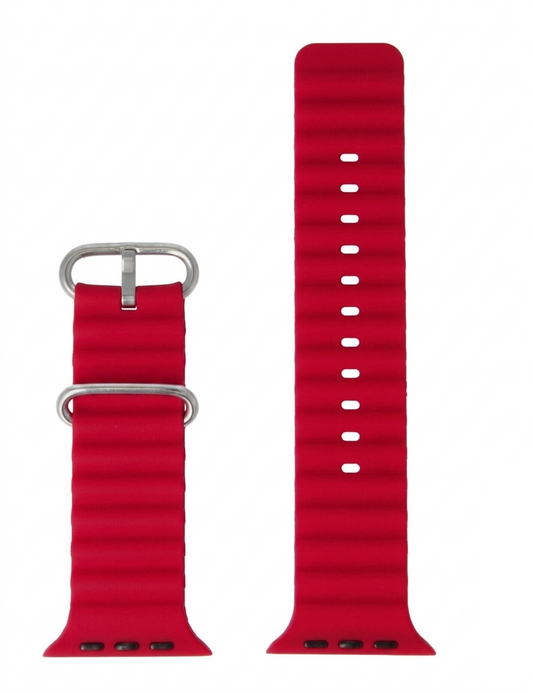 Bracelete de Silicone Apple Watch 42/44/45mm Vermelha