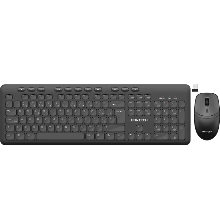Combo s/ Fios Teclado + Rato Fantech Confort KW806 Preto