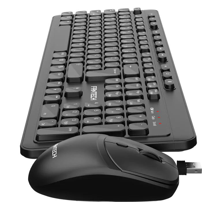 Combo s/ Fios Teclado + Rato Fantech Confort KW806 Preto