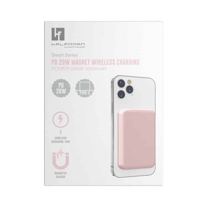 PowerBank Halfmman Magsafe PD 20W Rosa